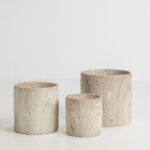 PUMOR ΚΑΣΠΩ ΣΕΤ 3ΤΜΧ 18x18x18cm ΚΕΡΑΜΙΚΟ ΜΠΕΖ ΛΕΥΚΟ 032428