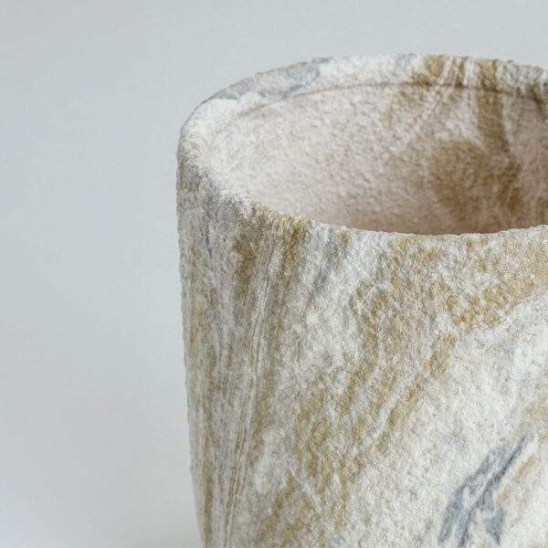 PEDRA ΓΛΑΣΤΡΑ ΣΕΤ 3ΤΜΧ 30x30x31cm ΚΕΡΑΜΙΚΟ ΜΠΕΖ ΛΕΥΚΟ 032446 - Image 4
