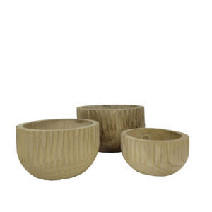 SONTO ΜΠΩΛ SET 3ΤΜΧ 29x29x17cm ΞΥΛΟ ΦΥΣΙΚΟ 032626