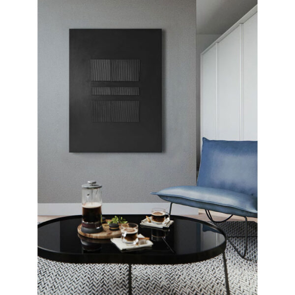 BLACKSTORM ΠΙΝΑΚΑΣ ΔΙΑΚΟΣΜΗΤΙΚΟΣ 75x100x3cm ΚΑΜΒΑΣ ΜΑΥΡΟ 033055 - Image 2