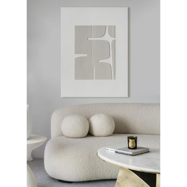 WHITESHADOW ΠΙΝΑΚΑΣ ΔΙΑΚΟΣΜΗΤΙΚΟΣ 75x100x3.8cm ΚΑΜΒΑΣ ΛΕΥΚΟ 033057 - Image 2