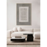 COSMIC GRID ΠΙΝΑΚΑΣ ΔΙΑΚΟΣΜΗΤΙΚΟΣ ΜΕ ΚΟΡΝΙΖΑ 80x120x4cm ΚΑΜΒΑΣ ΓΚΡΙ ΣΚΟΥΡΟ ΜΠΕΖ ΞΥΛΟ 033064 - Image 2