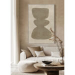 CANDELABRA.B ΠΙΝΑΚΑΣ ΔΙΑΚΟΣΜΗΤΙΚΟΣ ΜΕ ΚΟΡΝΙΖΑ 80x120x4cm ΚΑΜΒΑΣ BEIGE ΚΑΦΕ ΞΥΛΟ ΦΥΣΙΚΟ 033180 - Image 2