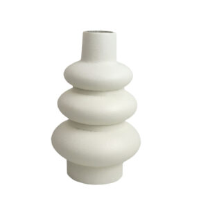 GALLINI ΔΙΑΚΟΣΜΗΤΙΚΟ ΒΑΖΟ 15x15x24.5cm POLYRESIN OFF WHITE 033269