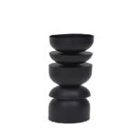 ZULU ΔΙΑΚΟΣΜΗΤΙΚΟ ΚΗΡΟΠΗΓΙΟ 11x11x39cm ΜΕΤΑΛΛΟ ΜΑΥΡΟ 033902