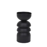 ZULU ΔΙΑΚΟΣΜΗΤΙΚΟ ΚΗΡΟΠΗΓΙΟ 11x11x29.5cm ΜΕΤΑΛΛΟ ΜΑΥΡΟ 033904