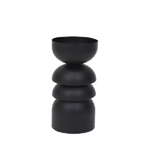 ZULU ΔΙΑΚΟΣΜΗΤΙΚΟ ΚΗΡΟΠΗΓΙΟ 11x11x29.5cm ΜΕΤΑΛΛΟ ΜΑΥΡΟ 033904