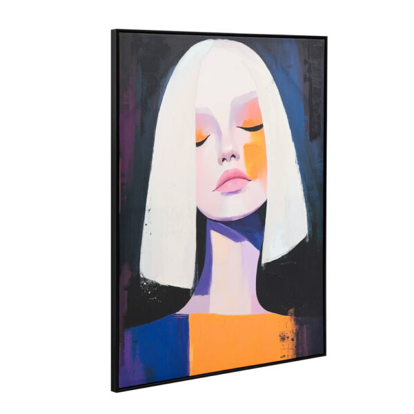 DONNA SOGNA ΠΙΝΑΚΑΣ ΔΙΑΚΟΣΜΗΤΙΚΟΣ ΜΕ ΚΟΡΝΙΖΑ 90x120x4cm ΚΑΜΒΑΣ ΠΟΛΥΧΡΩΜΟ ΞΥΛΟ ΜΑΥΡΟ 034232 - Image 2