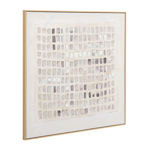 SIMPLICIT ΠΙΝΑΚΑΣ ΔΙΑΚΟΣΜΗΤΙΚΟΣ ΜΕ ΚΟΡΝΙΖΑ 100x100x4cm ΚΑΜΒΑΣ ΜΠΕΖ ΚΑΦΕ ΞΥΛΟ ΦΥΣΙΚΟ 034236 - Image 2