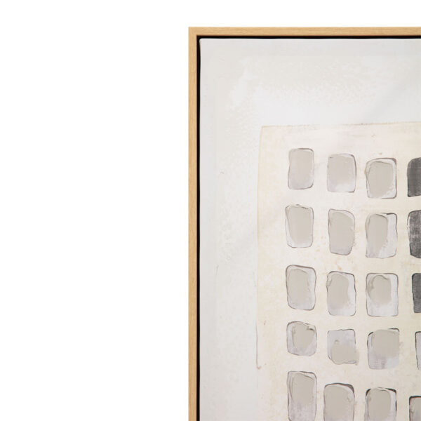 SIMPLICIT ΠΙΝΑΚΑΣ ΔΙΑΚΟΣΜΗΤΙΚΟΣ ΜΕ ΚΟΡΝΙΖΑ 100x100x4cm ΚΑΜΒΑΣ ΜΠΕΖ ΚΑΦΕ ΞΥΛΟ ΦΥΣΙΚΟ 034236 - Image 3