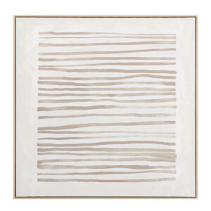 RAYA B ΠΙΝΑΚΑΣ ΔΙΑΚΟΣΜΗΤΙΚΟΣ ΜΕ ΚΟΡΝΙΖΑ 100x100x4cm ΚΑΜΒΑΣ ΜΠΕΖ ΚΑΦΕ ΞΥΛΟ ΦΥΣΙΚΟ 034240