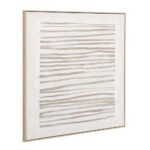 RAYA B ΠΙΝΑΚΑΣ ΔΙΑΚΟΣΜΗΤΙΚΟΣ ΜΕ ΚΟΡΝΙΖΑ 100x100x4cm ΚΑΜΒΑΣ ΜΠΕΖ ΚΑΦΕ ΞΥΛΟ ΦΥΣΙΚΟ 034240 - Image 2