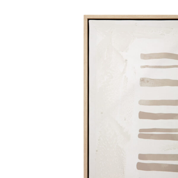 RAYA B ΠΙΝΑΚΑΣ ΔΙΑΚΟΣΜΗΤΙΚΟΣ ΜΕ ΚΟΡΝΙΖΑ 100x100x4cm ΚΑΜΒΑΣ ΜΠΕΖ ΚΑΦΕ ΞΥΛΟ ΦΥΣΙΚΟ 034240 - Image 3