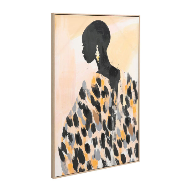 VOIX NOIRE ΠΙΝΑΚΑΣ ΔΙΑΚΟΣΜΗΤΙΚΟΣ ΜΕ ΚΟΡΝΙΖΑ 80x120x4cm ΚΑΜΒΑΣ ΠΟΛΥΧΡΩΜΟ ΞΥΛΟ ΦΥΣΙΚΟ 034243 - Image 2