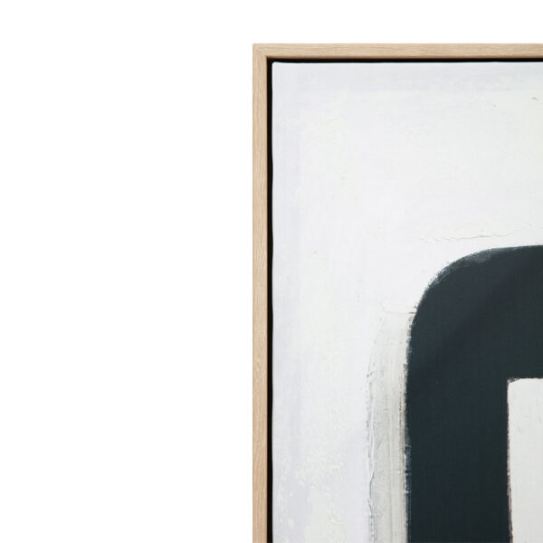 DEL SIL ΠΙΝΑΚΑΣ ΔΙΑΚΟΣΜΗΤΙΚΟΣ ΜΕ ΚΟΡΝΙΖΑ 80x120x4cm ΚΑΜΒΑΣ ΜΑΥΡΟ ΓΚΡΙ ΜΠΕΖ ΞΥΛΟ ΦΥΣΙΚΟ 034246 - Image 3