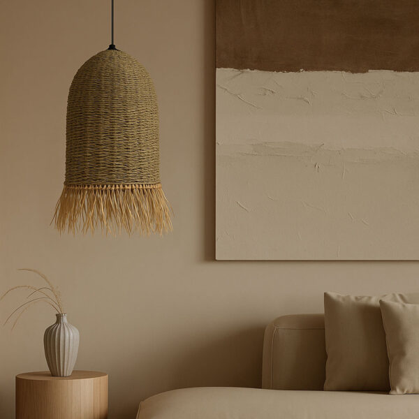 TULUM ΦΩΤΙΣΤΙΚΟ ΟΡΟΦΗΣ 42x42x71cm SEAGRASS ΦΥΣΙΚΟ 034350 - Image 2