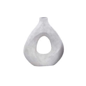 MED VASE ΒΑΖΟ 30x9x33cm ΑΛΟΥΜΙΝΙΟ ΑΣΠΡΟ 034412