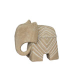 TRUNKY A ΔΙΑΚΟΣΜΗΤΙΚΟ ΕΛΕΦΑΝΤΑΣ 16.8x9.7x14.5cm POLYRESIN ΜΠΕΖ ΛΕΥΚΟ 034455