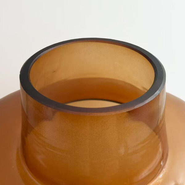 VIDRIO ΒΑΖΟ 25x25x38cm ΓΥΑΛΙ CARAMEL 034522 - Image 2