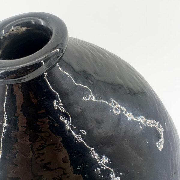 BOCAL ΒΑΖΟ 25x25x25cm ΓΥΑΛΙ ΜΑΥΡΟ 034532 - Image 2