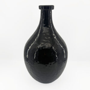 FLACON ΒΑΖΟ 27.5x27.5x46cm ΓΥΑΛΙ ΜΑΥΡΟ 034534