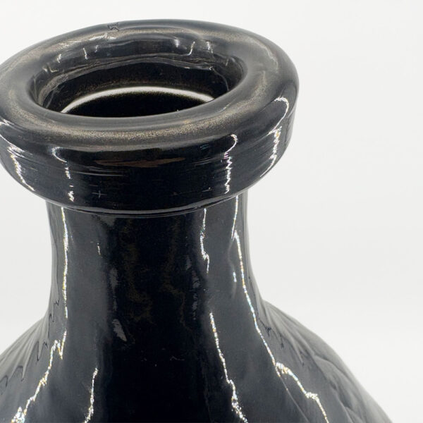 FLACON ΒΑΖΟ 27.5x27.5x46cm ΓΥΑΛΙ ΜΑΥΡΟ 034534 - Image 2