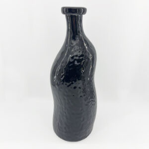 ROMAIN ΒΑΖΟ 15.5x15.5x40cm ΓΥΑΛΙ ΜΑΥΡΟ 034536
