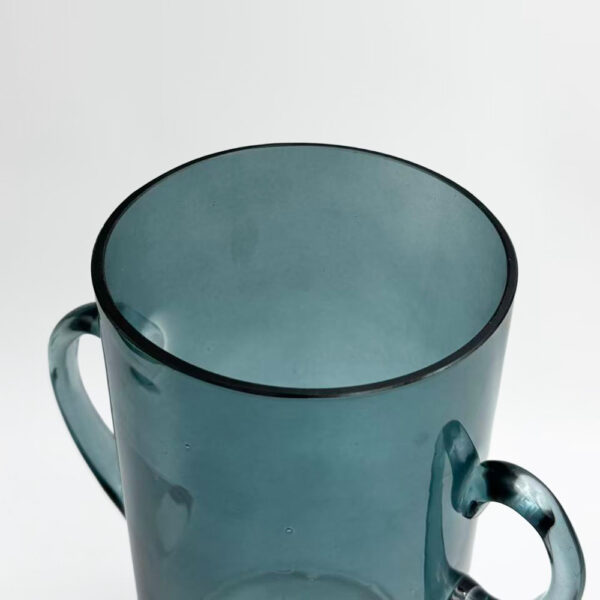 HANDLE ΒΑΖΟ 23x12x23.5cm ΓΥΑΛΙ ΜΠΛΕ 034543 - Image 2