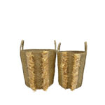 WEAVINA ΚΑΛΑΘΙ ΥΑΚΙΝΘΟΥ SET 2ΤΜΧ 42x42x58cm ΥΑΚΙΝΘΟΣ ΦΥΣΙΚΟ 034550