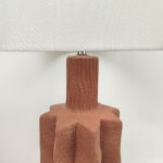 EGLI ΦΩΤΙΣΤΙΚΟ ΕΠΙΤΡΑΠΕΖΙΟ 32x32x56cm ΚΕΡΑΜΙΚΟ TERRACOTTA ΛΙΝΟ ΛΕΥΚΟ 034586 - Image 4