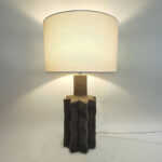 EGLI ΦΩΤΙΣΤΙΚΟ ΕΠΙΤΡΑΠΕΖΙΟ 32x32x56cm ΚΕΡΑΜΙΚΟ ΓΚΡΙ ΣΚΟΥΡΟ ΛΙΝΟ ΛΕΥΚΟ 034588 - Image 2