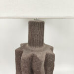 EGLI ΦΩΤΙΣΤΙΚΟ ΕΠΙΤΡΑΠΕΖΙΟ 32x32x56cm ΚΕΡΑΜΙΚΟ ΓΚΡΙ ΣΚΟΥΡΟ ΛΙΝΟ ΛΕΥΚΟ 034588 - Image 3