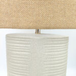 SELENE ΦΩΤΙΣΤΙΚΟ ΕΠΙΤΡΑΠΕΖΙΟ 40x20x59cm ΚΕΡΑΜΙΚΟ ΜΠΕΖ ΛΙΝΟ ΛΕΥΚΟ 034589 - Image 3