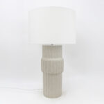 MARO ΦΩΤΙΣΤΙΚΟ ΕΠΙΤΡΑΠΕΖΙΟ 33x3x59cm ΚΕΡΑΜΙΚΟ ΓΚΡΙ ΑΝΟΙΧΤΟ ΛΙΝΟ ΛΕΥΚΟ 034595