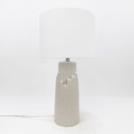 TEKTON ΦΩΤΙΣΤΙΚΟ ΕΠΙΤΡΑΠΕΖΙΟ 25x25x50cm ΚΕΡΑΜΙΚΟ ΓΚΡΙ ΛΙΝΟ ΛΕΥΚΟ 034596