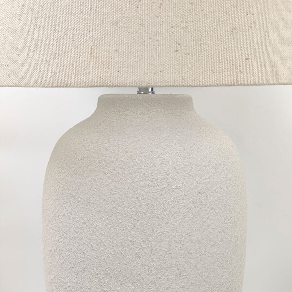 EONIA ΦΩΤΙΣΤΙΚΟ ΕΠΙΤΡΑΠΕΖΙΟ 35x35x101cm ΚΕΡΑΜΙΚΟ ΛΕΥΚΟ ΛΙΝΟ ΛΕΥΚΟ 034598 - Image 3