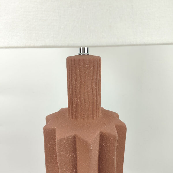 EGLI ΦΩΤΙΣΤΙΚΟ ΕΠΙΤΡΑΠΕΖΙΟ 34x34x100cm ΚΕΡΑΜΙΚΟ TERRACOTTA ΛΙΝΟ ΛΕΥΚΟ 034600 - Image 3