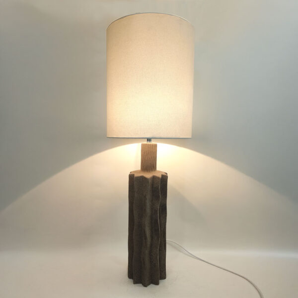 EGLI ΦΩΤΙΣΤΙΚΟ ΕΠΙΤΡΑΠΕΖΙΟ 34x34x100cm ΚΕΡΑΜΙΚΟ ΓΚΡΙ ΣΚΟΥΡΟ ΛΙΝΟ ΛΕΥΚΟ 034601 - Image 2