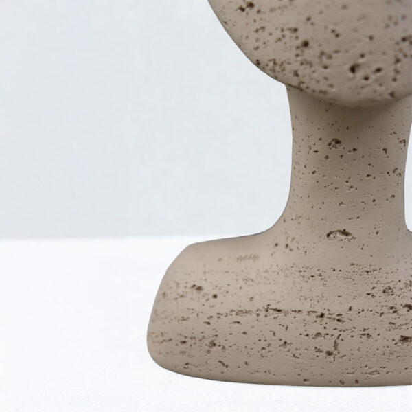 AURA I ΔΙΑΚΟΣΜΗΤΙΚΟ ΠΡΟΣΩΠΟ 19x14x26cm RESIN ΚΑΦΕ ΑΝΟΙΧΤΟ 034602 - Image 3