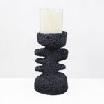 KYCLADIC II ΚΗΡΟΠΗΓΙΟ ΔΙΑΚΟΣΜΗΤΙΚΟ 12x10x20cm RESIN ΜΑΥΡΟ 034606 - Image 4