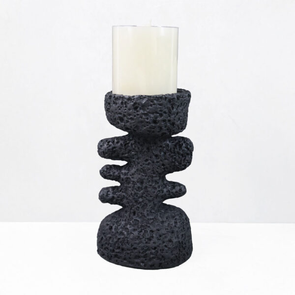 KYCLADIC II ΚΗΡΟΠΗΓΙΟ ΔΙΑΚΟΣΜΗΤΙΚΟ 12x10x20cm RESIN ΜΑΥΡΟ 034606 - Image 4