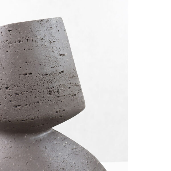 LOOMA II ΒΑΖΟ 28.5x15.5x34.5cm RESIN ΚΑΦΕ ΣΚΟΥΡΟ 034615 - Image 2