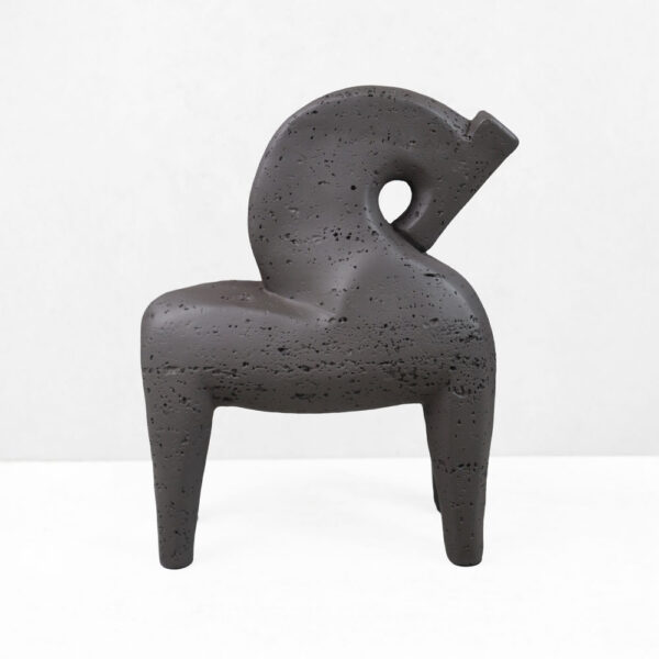 ARCHON I ΔΙΑΚΟΣΜΗΤΙΚΟ ΑΛΟΓΟ 17x7.5x22cm RESIN ΚΑΦΕ ΣΚΟΥΡΟ 034619 - Image 3