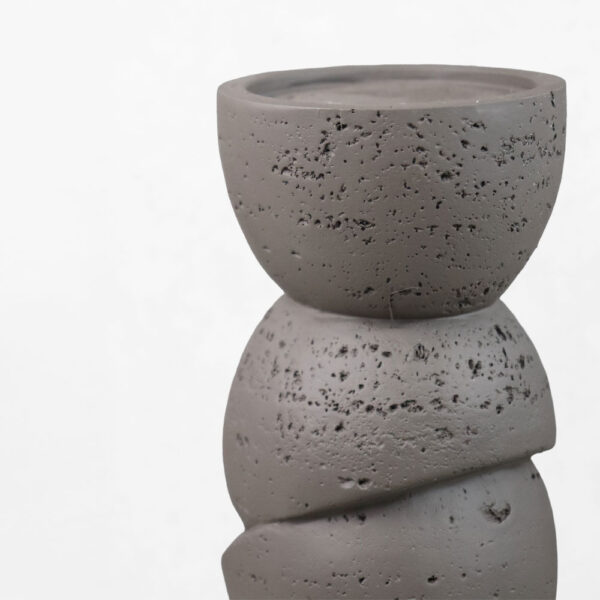 PHAROS I ΚΗΡΟΠΗΓΙΟ ΔΙΑΚΟΣΜΗΤΙΚΟ 10.5x10.5x25cm RESIN ΚΑΦΕ ΣΚΟΥΡΟ 034623 - Image 2