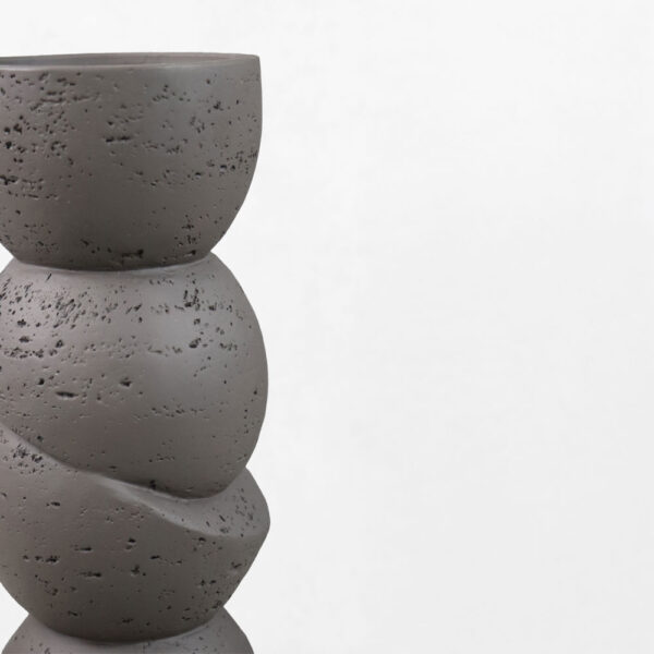 PHAROS I ΚΗΡΟΠΗΓΙΟ ΔΙΑΚΟΣΜΗΤΙΚΟ 10.5x10.5x25cm RESIN ΚΑΦΕ ΣΚΟΥΡΟ 034623 - Image 3