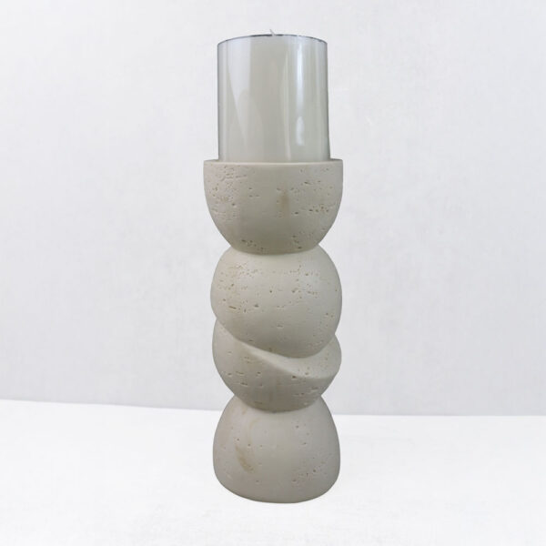 PHAROS II ΚΗΡΟΠΗΓΙΟ ΔΙΑΚΟΣΜΗΤΙΚΟ 10.5x10.5x25cm RESIN ΜΠΕΖ 034624 - Image 4