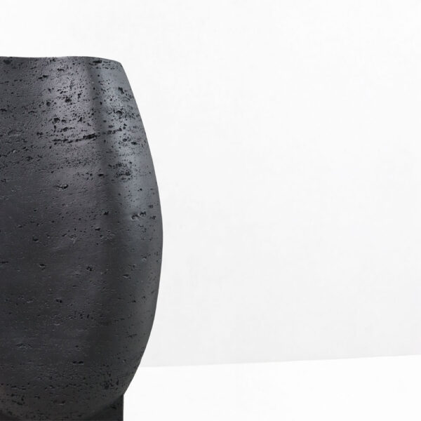 ORBIX I ΒΑΖΟ 19.5x13x35cm RESIN ΜΑΥΡΟ 034630 - Image 2
