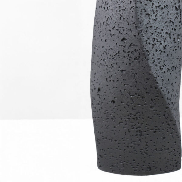 VOID II ΒΑΖΟ 16.5x14.5x39cm RESIN ΜΑΥΡΟ 034639 - Image 3