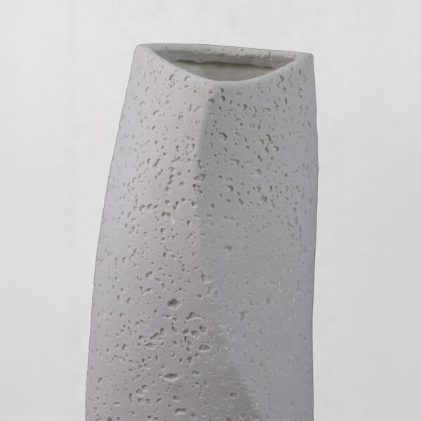 VOID III ΒΑΖΟ 16.5x14.5x39cm RESIN ΑΣΠΡΟ 034640 - Image 2