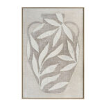 HUSK ΠΙΝΑΚΑΣ ΔΙΑΚΟΣΜΗΤΙΚΟΣ ΜΕ ΚΟΡΝΙΖΑ 80x120x4cm ΚΑΜΒΑΣ ΜΠΕΖ ΛΕΥΚΟ PS 034666